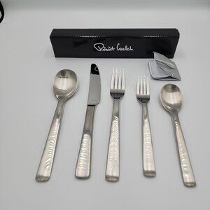 NIB Robert Welsh Foster Satin 5 Piece Set Fork Knife Spoon